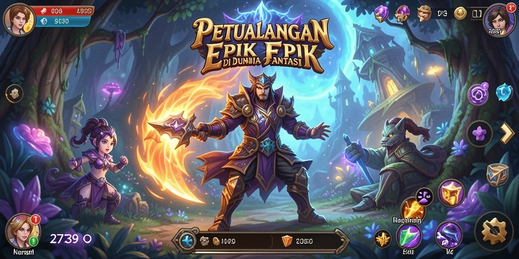 Screenshot gameplay mendebarkan dari 2739 yang menampilkan pertarungan RPG.