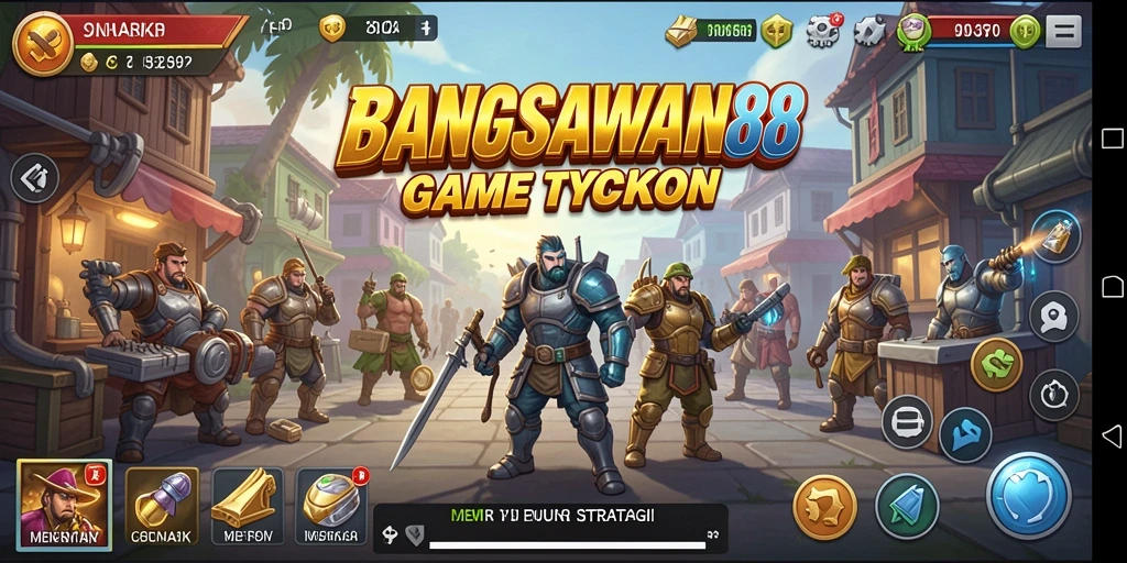 Screenshot BANGSAWAN88 menampilkan aksi menarik dalam mengelola bisnis Tycoon.