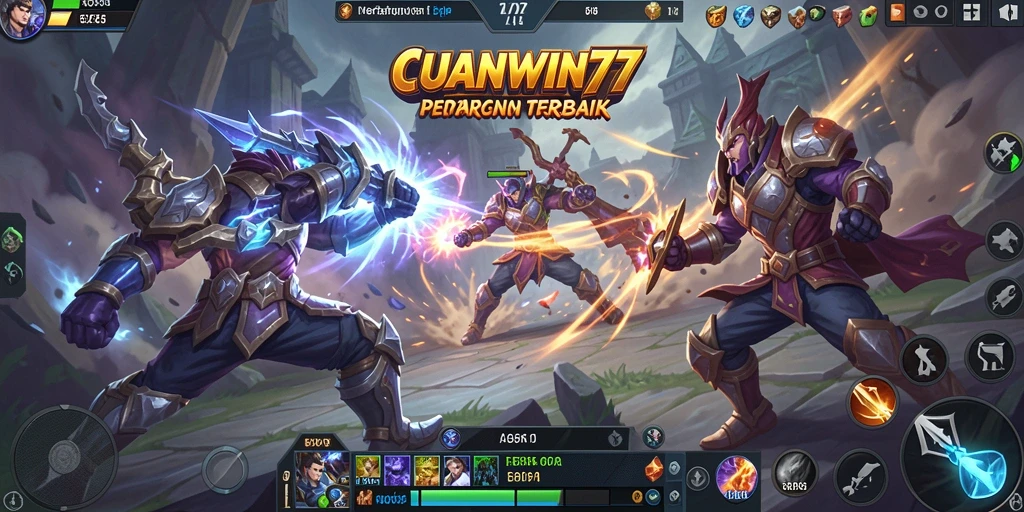 Tangkapan layar gameplay CUANWIN77 dengan pertarungan yang seru.