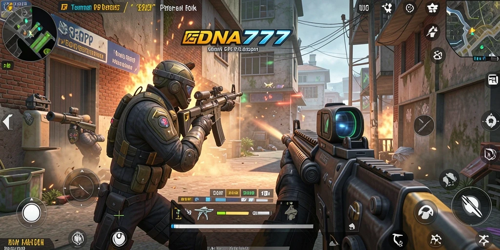 Tampilan gameplay DNA777 yang intens dan mendebarkan.