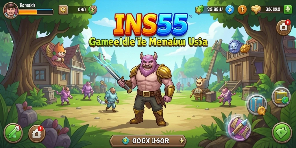 Tampilan gameplay menarik di INS55 dengan mekanisme Idle.