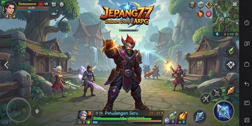 Gameplay seru dari JEPANG77 dengan pertarungan aksi yang mendebarkan.