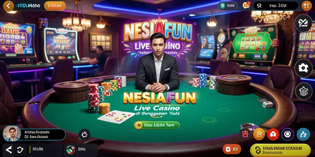 Tampilan saat bermain Live Casino di NESIAFUN.