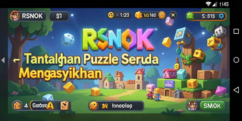 Tampilan gameplay seru dan menantang di RSNOK untuk puzzle.