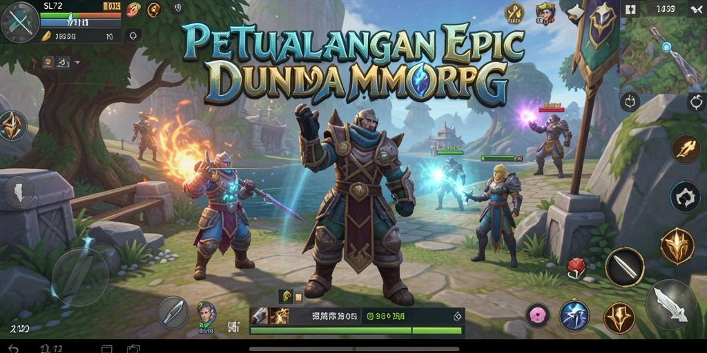 Tangkapan layar dari gameplay <strong>SL72</strong> yang menggambarkan petualangan seru dalam dunia MMORPG.
