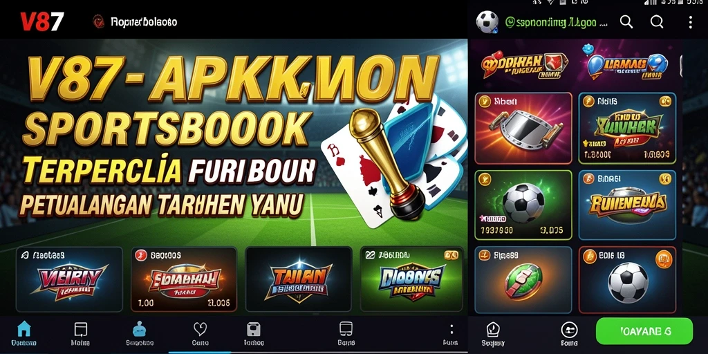Tampilan utama V87 dengan grafik taruhan olahraga yang menarik.