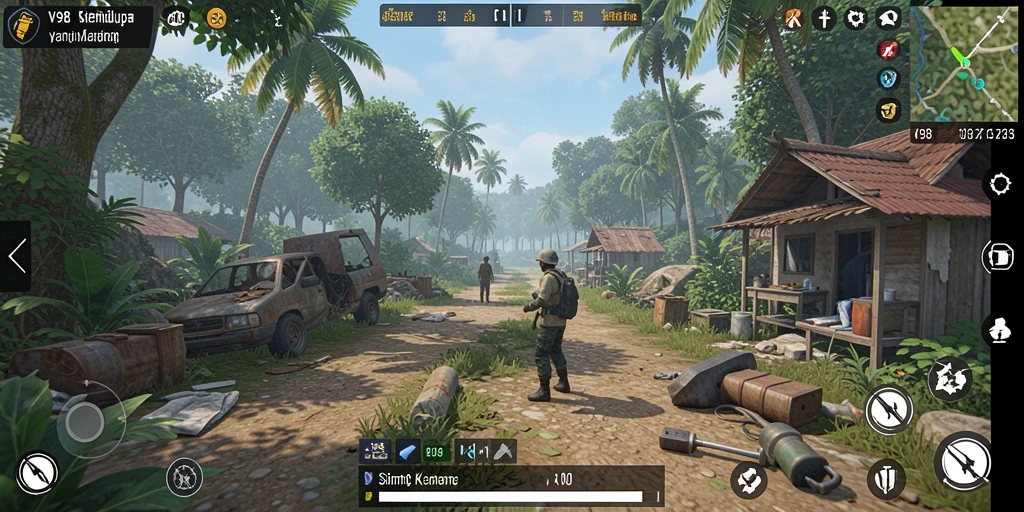 Screenshot V98 menampilkan pengalaman gameplay simulasi yang menarik.